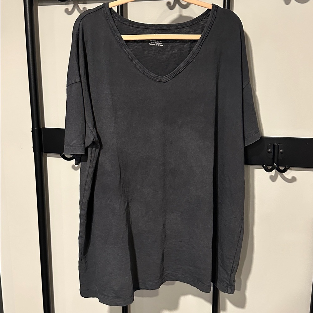 Aerie Charcoal V-Neck Tee